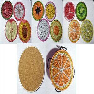 Rhinestone Fruit Coasters